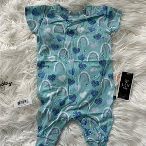 Lev Baby Bamboo Beau Bamboo Romper Size 0-3